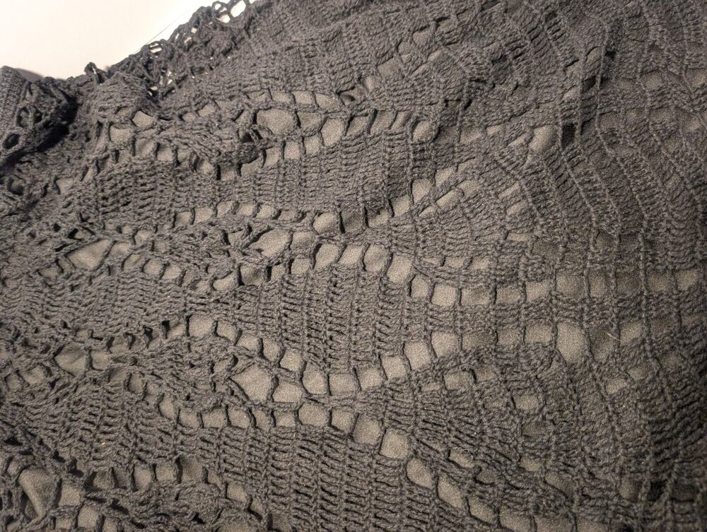 Vintage Crochet Black Skirt
